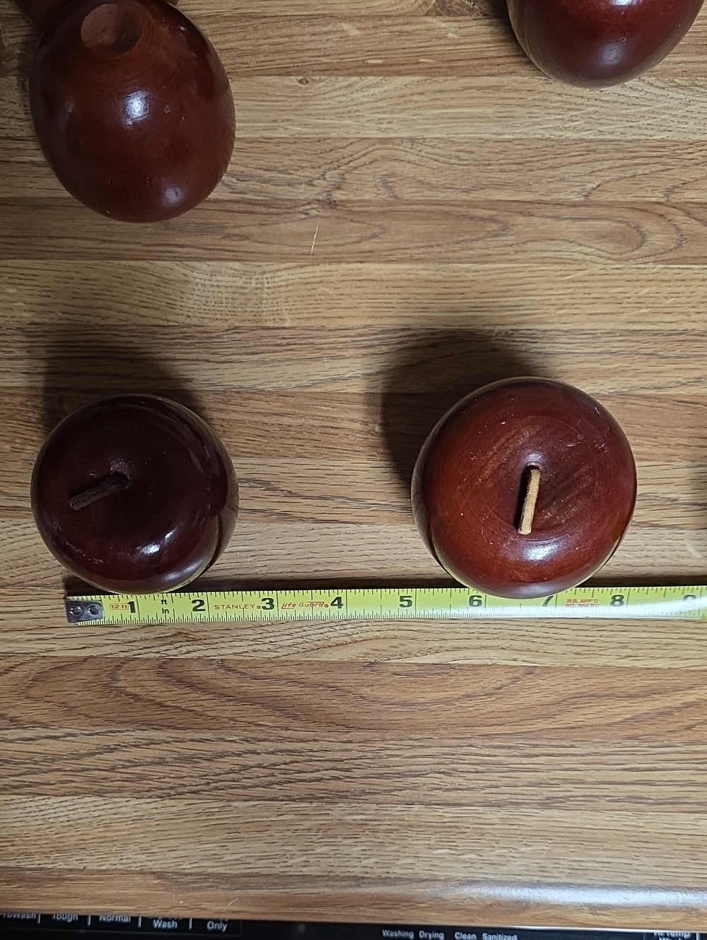 Decorative Wooden Apple Accents in Deep Brown - Set of 10 - Picture 6 of 7